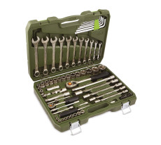 620777 Набор головок 1/4&amp;quot;, 1/2&amp;quot; с комбинированными ключам, 77 предм.