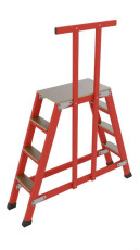 SSP-0.9-P fiberglass with symmetrical supports footrest h=900mm, handrail, 3x2 steps, collapsible, platform 600x500mm