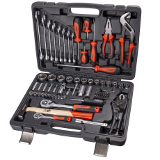 Набор инструментов AV Steel 72 предмета, 1/4&quot;, 1/2&quot;, профессиональный