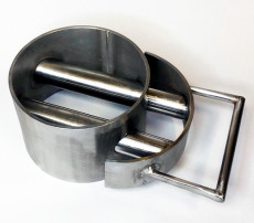 Magnetic grid PROF-MAGNET round with cleaning system, 100x80 mm, 2 rods