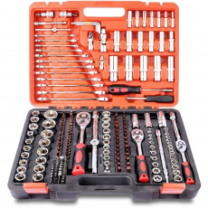 Набор инструментов 216 предметов GOODKING K-10216 1/4" 3/8" 1/2" трещотка 24 зуба Набор инструментов для автомобиля