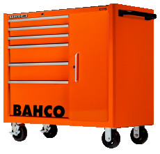 Инструментальная тележка XL со шкафом , 6 ящ, оранжевая