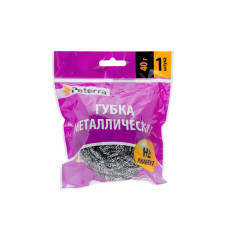 Metal sponge for washing dishes Paterra, stainless steel, 40 g., 1 pc. /100 pcs.