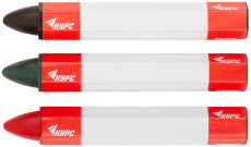 Wax marking pencils, set of 3 pcs.( black / green / red ), 95 mm