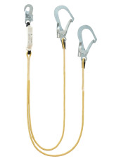 Огнеупорный двойной регулируемый верёвочный строп с амортизатором Веста модель Вд (О) длина 2 метра