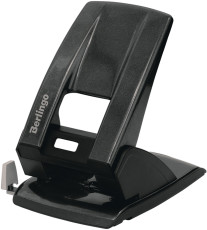 Дырокол Berlingo "Power TX" 60 л., металлический, с фиксатором и линейкой, черный