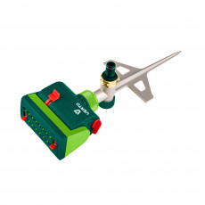 Pendulum sprinkler with adjustment of the operating range in several directions, irrigation sector
