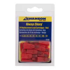 Swanson Always Sharp Interchangeable pencils, 24 pcs, red, CPLRED