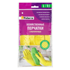 SUPER DURABLE Paterra Household Rubber Gloves, size L /120 pcs.