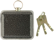 Padlock with closed shackle 80x70x40 mm, steel shackle 11.7 mm