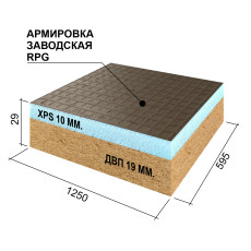 Панель Комфорт 1250х595х29 #1 ЧТ бейсик10/двп19
