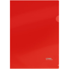 Folder-corner STAMM A4, 180mkm, plastic, opaque, red