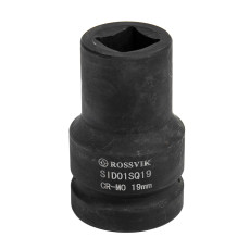SID01SQ19 Головка торцевая ударная четырехгранная ROSSVIK, 1", 19 мм, L-80 мм