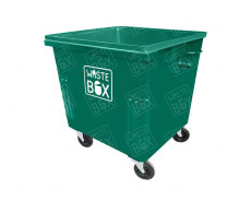 Контейнер 1,1м3 цельнометаллический с еврозахватами без крышки с колесами D - 160 мм