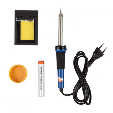REXANT soldering kit No. 11 (soldering iron 30 W, stand, sponge for removing solder, rosin, solder)