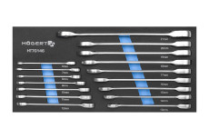 Set of horn-cap wrenches with ratchet 16pcs. HT1R006-HT1R021 HOEGERT