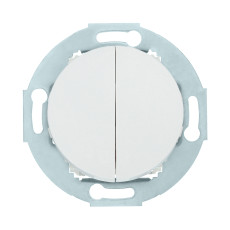 Переключатель двухклавишный с двух мест (схема 6+6) 16 A, 250 B (белый) Vintage