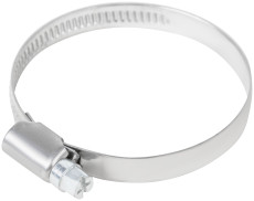 Knurled crimping clamp, 9 mm wide, stainless steelsteel 40-60 mm