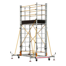 The telescopic tower has 11 steps