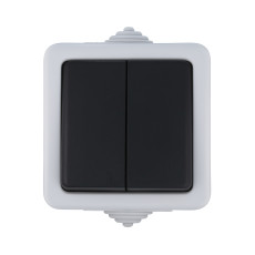 EF602SA Switch 2-pole, two-key with 2 seats (circuit 6+6), 16 A (gray), AQUA