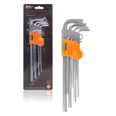 Set of hex keys elongated inbus 9 items (1.5,2,2.5,3,4,5,6,8,10 mm) formation.suspension AT-9-18
