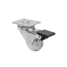 Wheel meb. CRYSTAL/2 d35 h51 with a platform with a torm., transparent AKS