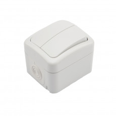 Two-key switch Mini OG OG IP54, o/y, white KRANZ