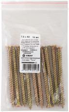 Special/window screw, yellow-massaged, Torx head, 7.5 x 92, (packing of 10 pcs)