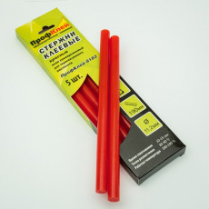 Клеевые стержни ПрофКлей – 8185 красные, универсальные, 5 шт.