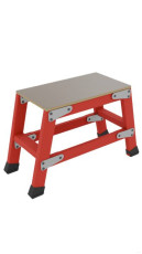 SSP-0.6-W fiberglass with symmetrical supports footrest h=600mm, 1x2 wide steps,collapsible, platform 600x400mm
