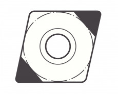 Plate CCGW060204S01020-2N CBN HPN6002C06