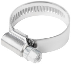 Crimping knurled clamp, width 12 mm, stainless steel.steel 20-32 mm