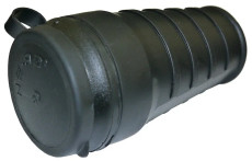 Гнездо штепсельное с/з с крышкой (Каучук)