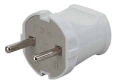 ERA Vx1-W Plug without grounding Straight 10A White