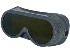 Очки затемненные газосварщика №5, серый корпус, прямая вентиляция