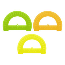 Protractor 12cm, 180° STAMM, plastic, casting scale, transparent, neon colors, assorted