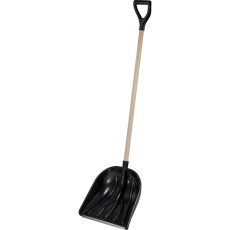Snow shovel Merchant CYCLE STANDART with wooden handle and V-handle disassembled