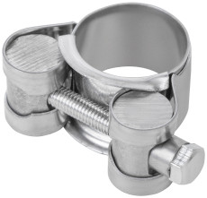 The clamp is a crimping power hinge, stainless steel.steel 20-22 mm