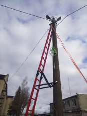 LPTS-7RM fiberglass ladder, transformable into a stepladder h=7025m