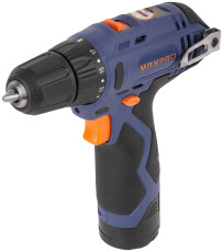 MAX-PRO Cordless Screwdriver 12 V; 0-350/0-1300 rpm; 10 mm; 26 Nm; 2 batteries (Li-Ion) x1.3 Ah; 17+1; 1 h.; speed control; rubber