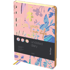 Undated diary, A5, 136 l., leatherette, Berlingo 