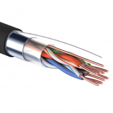 Twisted pair cable F/UTP, Category 5e, PE, 4PR, 24AWG, external, Black, 305 m ProConnect