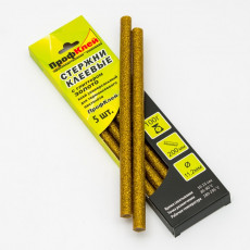 Клеевые стержни ПрофКлей – 8113 с глиттером ЗОЛОТО, универсальные, 5 шт.