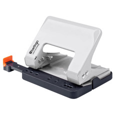 Дырокол энергосберегающий Berlingo "Smart Technology" 15 л., металлический, фиксатор, линейка, белый