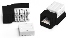 KJNE-8P8C-C5e-90-BK Вставка Keystone Jack RJ-45(8P8C), категория 5e, 110 IDC, заделка с помощью NE-TOOL, черная