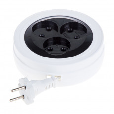 Extension tape measure ProConnect STANDARD 5 m, 3 sockets, 2x0.75 mm2, used, white