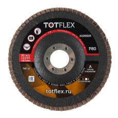 Круг лепестковый торцевой TOTFLEX AGGRESSOR тип 2 125x22 A P80