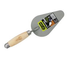 ON Kiln trowel (oval), powder coating, reinforced wooden handle, metal. cap, 320*105 mm