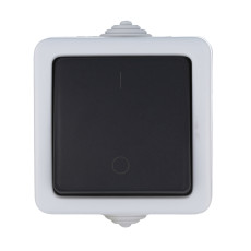 EF600SA Переключатель одноклавишный с 2 мест (схема 6), 16 A (серый), AQUA