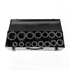 ST240 Набор головок ударных глубоких ROSSVIK 1", 22-60 мм, L-110 мм, 15 предметов